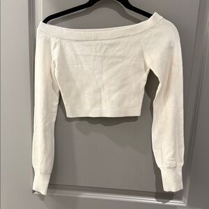 Garage Cream Off-Shoulder Top